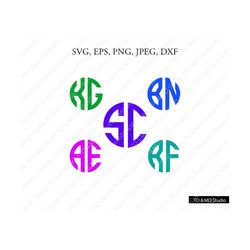 monogram 2 letters svg, monogram alphabet 2 letters circle svg, monogram clipart, alphabet svg, letter svg, cricut, silh