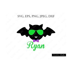 bat halloween svg,  bat svg, bat monogram svg, girl boy cute halloween svg, cute bat clipart, cricut, silhouette cut fil