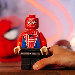 SpiderMan Big Lego 15cm. Spider Man minifigure. Spider Man Toy. SpiderMan Lego.