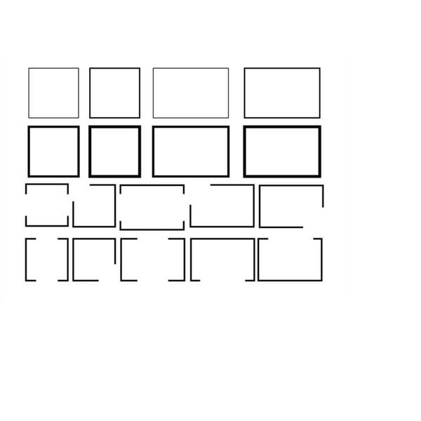 Open RECTANGLE SVG, Split RECTANGLE Svg, Rectangle Outline S | Inspire ...