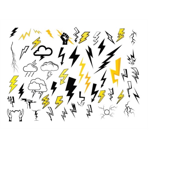 THUNDER SVG Bundle, LIGHTNING Svg files, Thunder Svg cut fil | Inspire ...