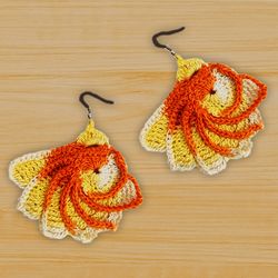 Crochet oyster earrings pdf ppattern