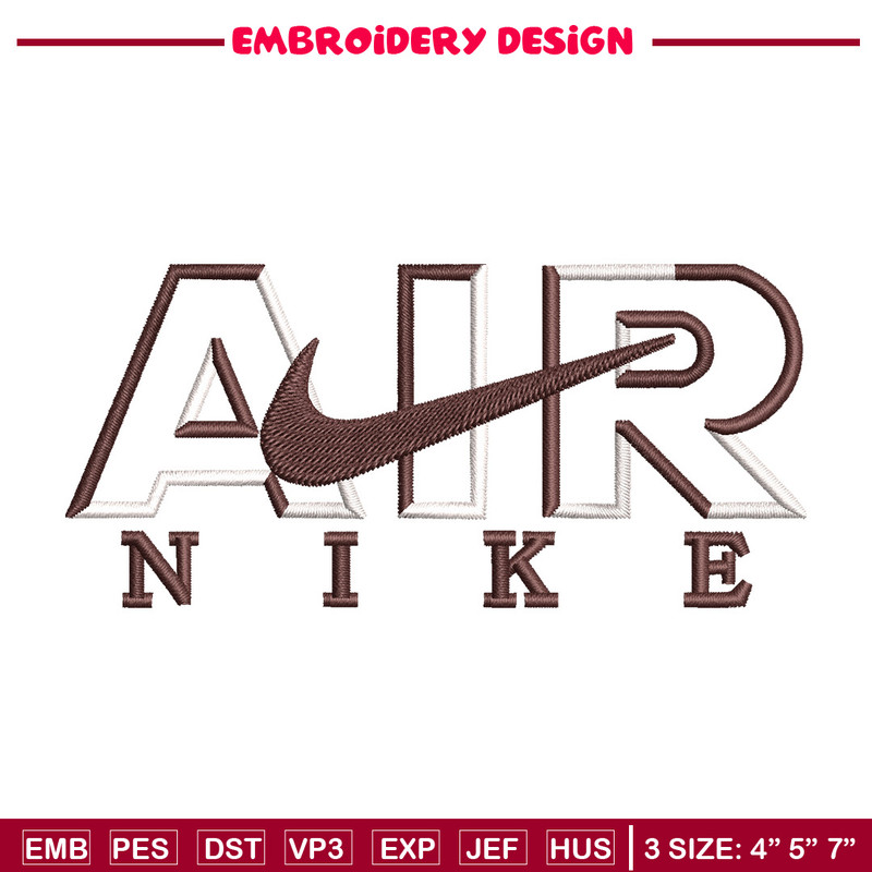 Air nike embroidery design, Nike embroidery, Embroidery file, Embroidery shirt, Nike design, Digital download.jpg
