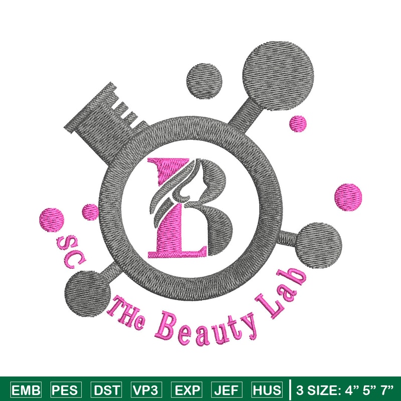 Beauty lab embroidery design, Logo embroidery, Embroidery file, Embroidery shirt, Emb design, Digital download.jpg