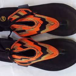 beaded leather sandals maasai leather sandals african leather shoes