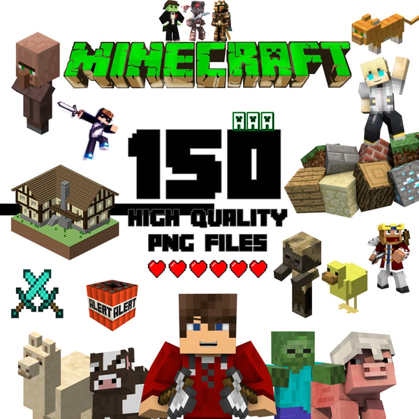 Minecraft png bundle, minecraft icons, video game png, insta | Inspire ...