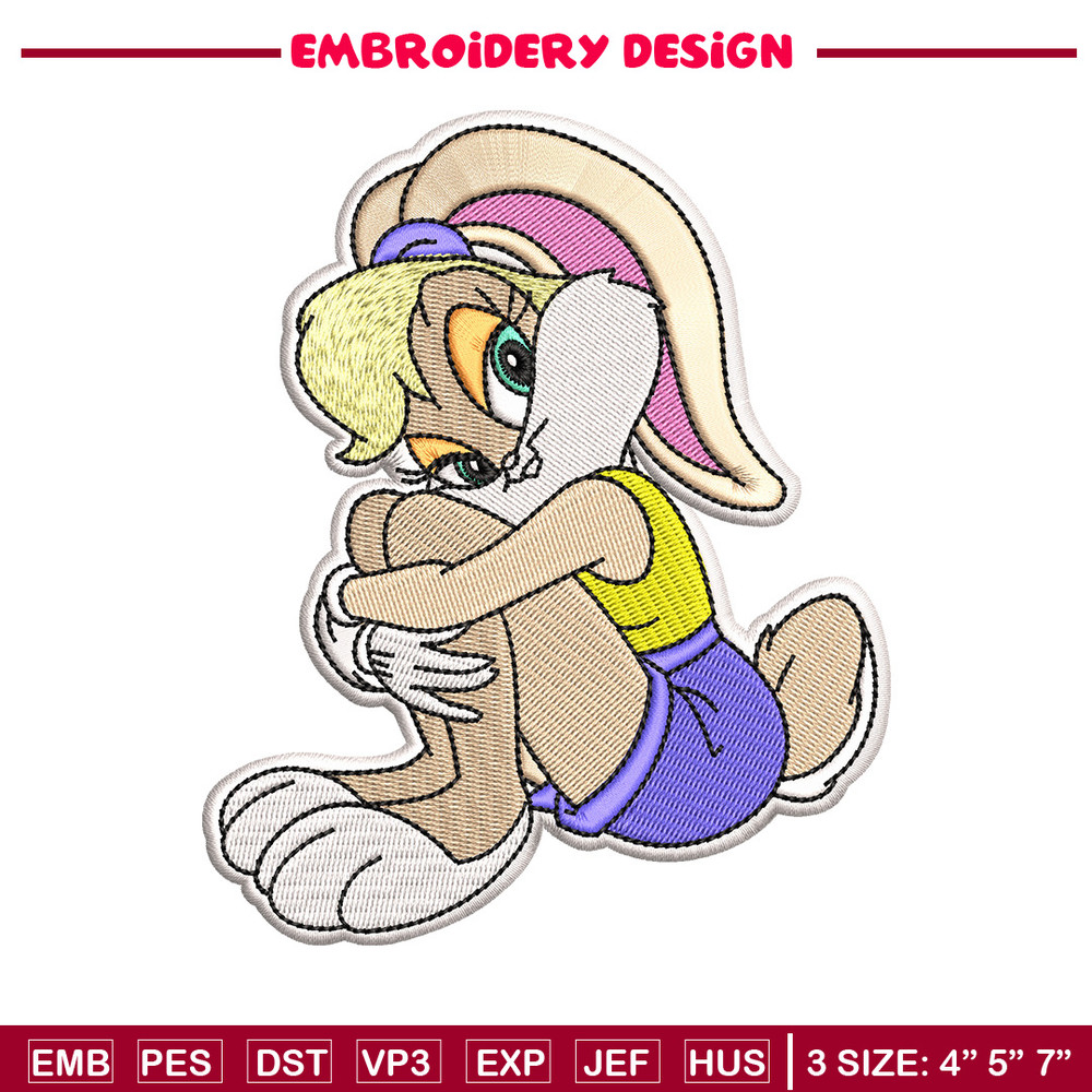 Bunny lady embroidery design, Cartoon embroidery, Embroidery file, Embroidery shirt, Emb design, Digital download.jpg
