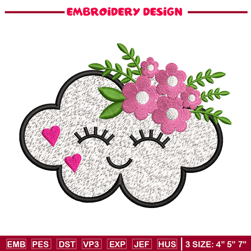Cloud cute embroidery design, Cloud embroidery, Embroidery file, Embroidery shirt, Emb design, Digital download.jpg