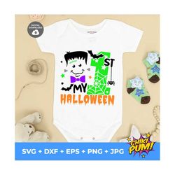 my 1st halloween boy svg, my first halloween svg, halloween svg, kids halloween svg, dxf, pdf, jpeg, png, silhouette, fi
