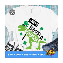 no pinch a saurus svg, st patricks day svg, shamrock svg