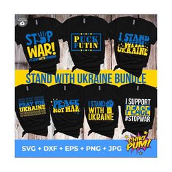 stand with ukraine bundle, stop the war svg, i stand with ukraine svg, stop putin png, stop war svg, puck futin svg