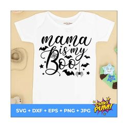 mama is my boo svg, cute boy girl halloween shirt svg, kids halloween svg, spider svg, baby halloween svg, trick or trea