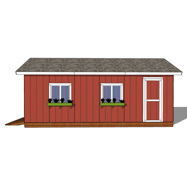 12x24 Storage Shed Plans - front view.jpg