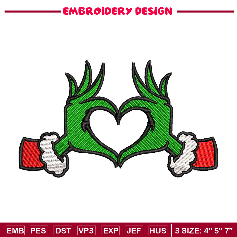 Hand heart embroidery design, Chrismas embroidery, Embroidery file, Embroidery shirt, Emb design, Digital download.jpg