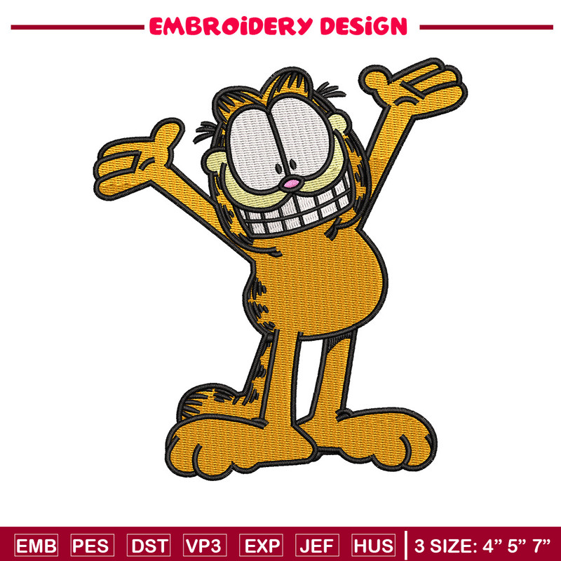 Happy cat embroidery design, Cat cartoon embroidery, Embroidery file, Embroidery shirt, Emb design, Digital download.jpg