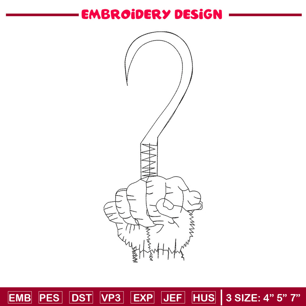 Hook design embroidery design, Hook embroidery, Embroidery file, Embroidery shirt, Emb design, Digital download.jpg
