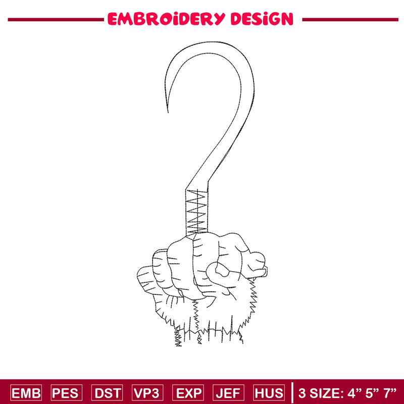 Hook design embroidery design, Hook embroidery, Embroidery file, Embroidery shirt, Emb design, Digital download.jpg