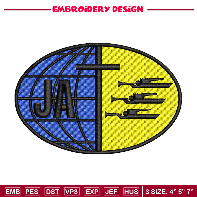 Ja logo embroidery design, Logo embroidery, Embroidery file, Embroidery shirt, Emb design, Digital download.jpg