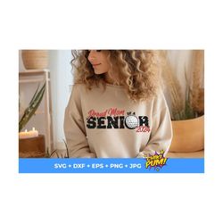 proud mom of a senior 2024 svg, distressed mom, golf mom svg, golf cut files, golf mom svg, senior mom 2024 svg
