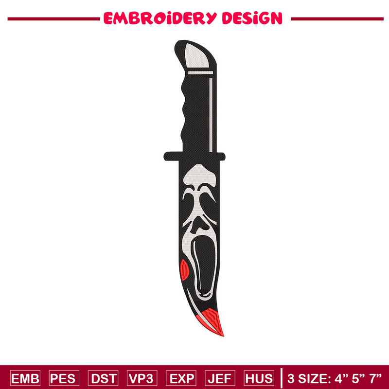 Knife ghost embroidery design, Horror embroidery, Embroidery file,Embroidery shirt, Emb design, Digital download.jpg