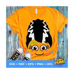 bride of frankenstein svg, frankenstein svg, halloween svg, halloween girl svg, so franken cute girl, cut files