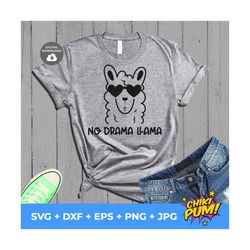 no drama llama svg, funny quote svg, funny llama svg, drama llama svg, instant download
