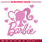 Barbie pink embroidery design, Barbie embroidery, Embroidery file, Embroidery shirt, Emb design, Digital download.jpg