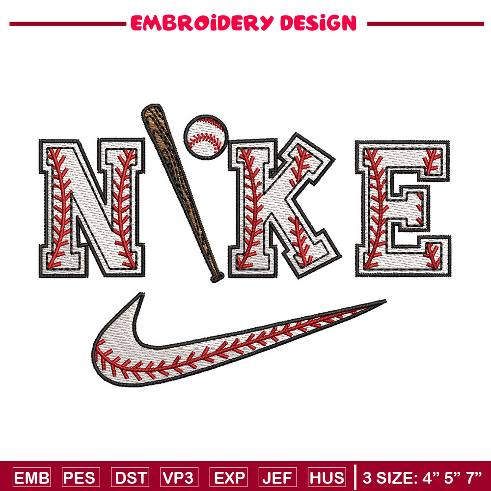 Baseball x nike embroidery design, Baseball embroidery, Nike design, Embroidery shirt, Embroidery file, Digital download.jpg