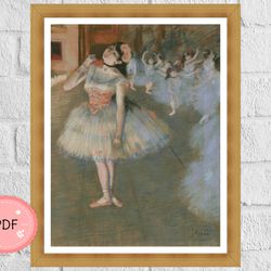 Cross Stitch Pattern, The Star,Edgar Degas , Ballerina , Pdf Instant Download , Famous Painting,Full Coverage,Dancers