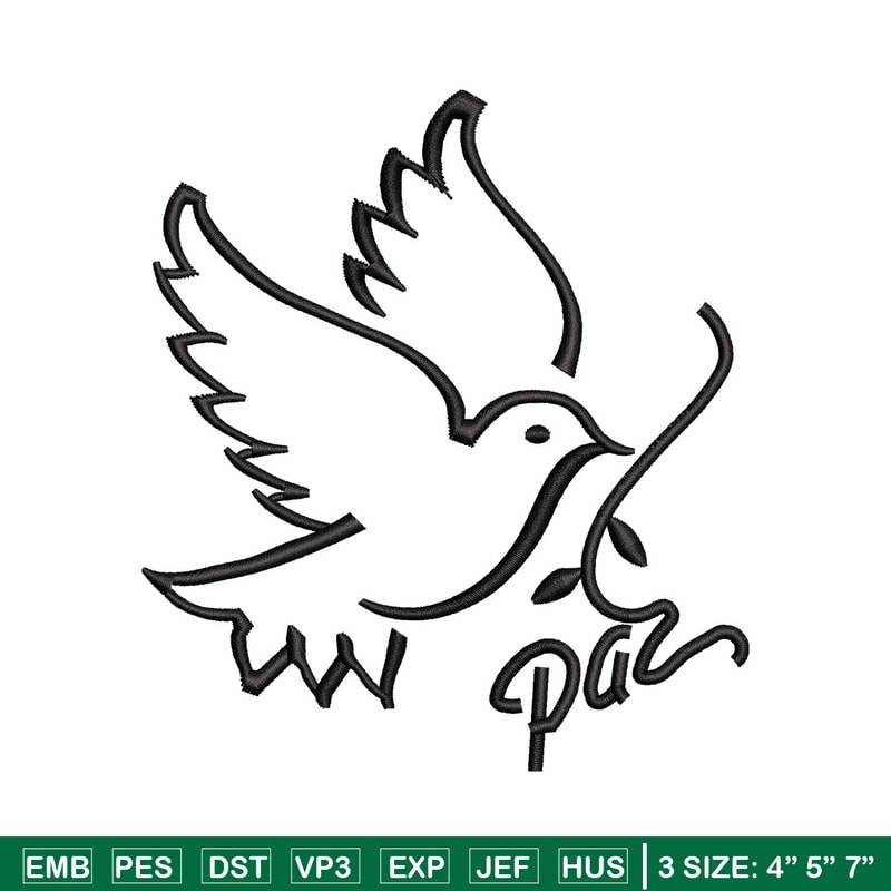 Bird logo embroidery design, Bird embroidery, Embroidery file, Embroidery shirt, Emb design, Digital download.jpg