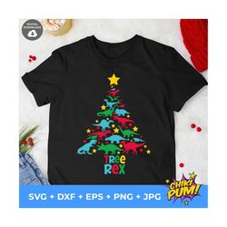 tree rex svg, dinosaur christmas tree svg, christmas t-rex svg, christmas dinosaur svg, instant download