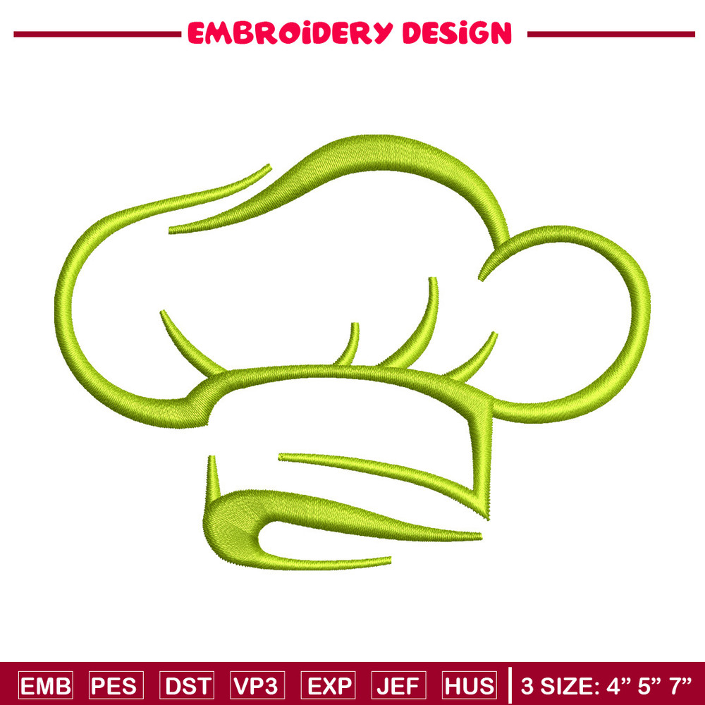 Cooking hat embroidery design, Cooking hat embroidery, Embroidery file, Embroidery shirt, Emb design, Digital download.jpg