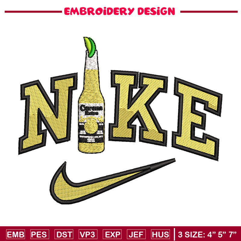 Corona x nike embroidery design, Nike embroidery, Embroidery file, Embroidery shirt, Emb design, Digital download.jpg