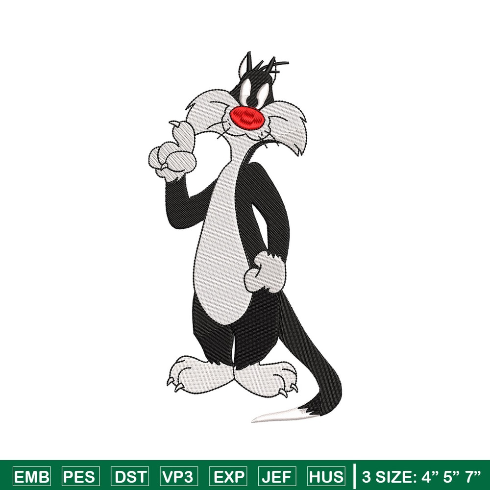 Cat cartoon embroidery design, Cartoon embroidery, Embroidery file, Embroidery shirt, Emb design, Digital download.jpg