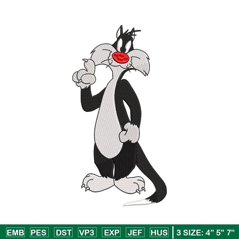 Cat cartoon embroidery design, Cartoon embroidery, Embroidery file, Embroidery shirt, Emb design, Digital download.jpg