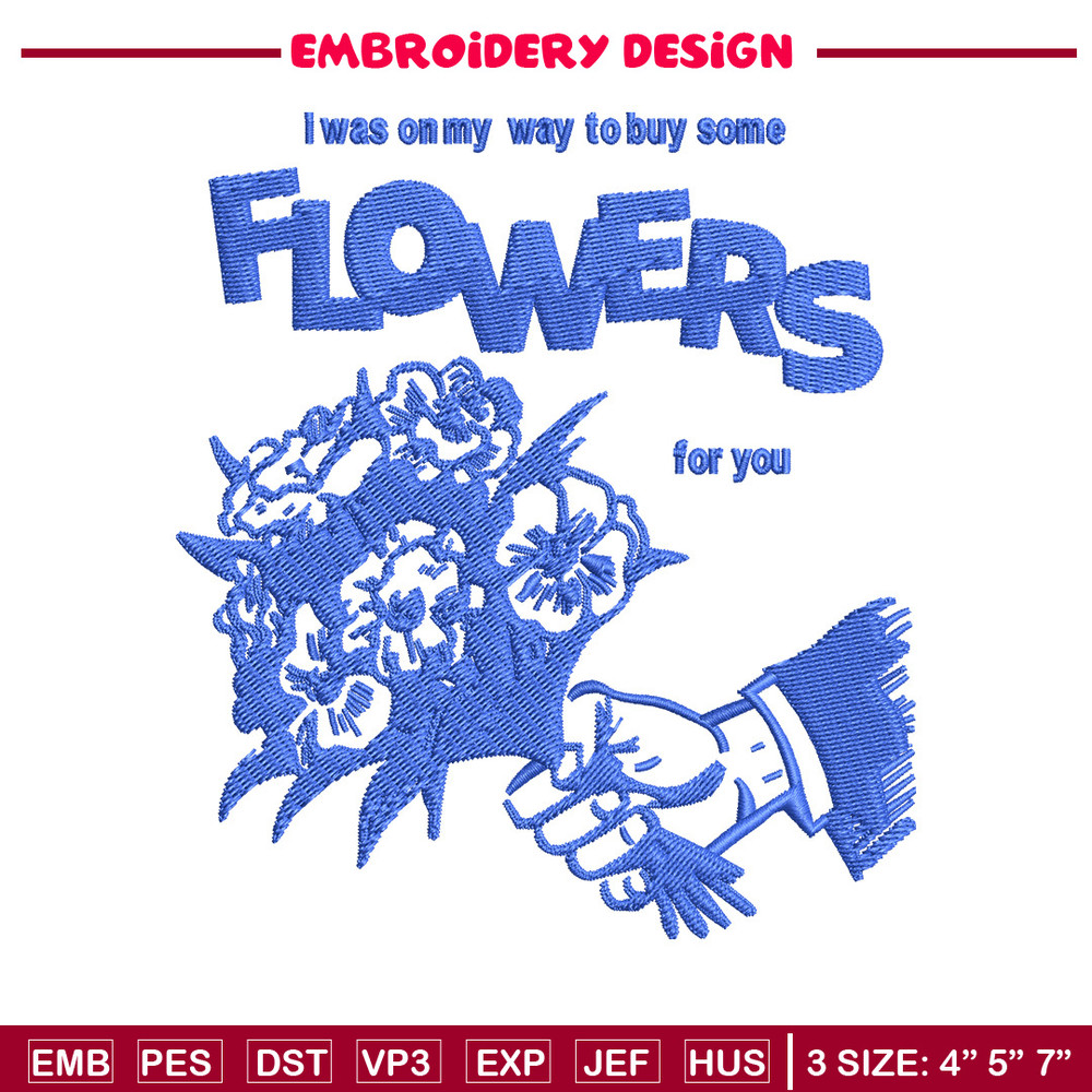 Flower for you embroidery design, Flower embroidery, Embroidery file, Embroidery shirt, Emb design, Digital download.jpg