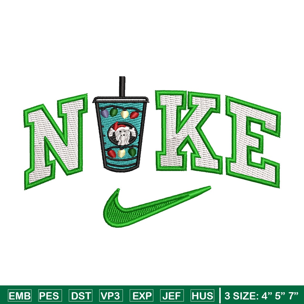 Cup green x nike embroidery design, Cup embroidery, Nike design, Embroidery shirt, Embroidery file, Digital download.jpg