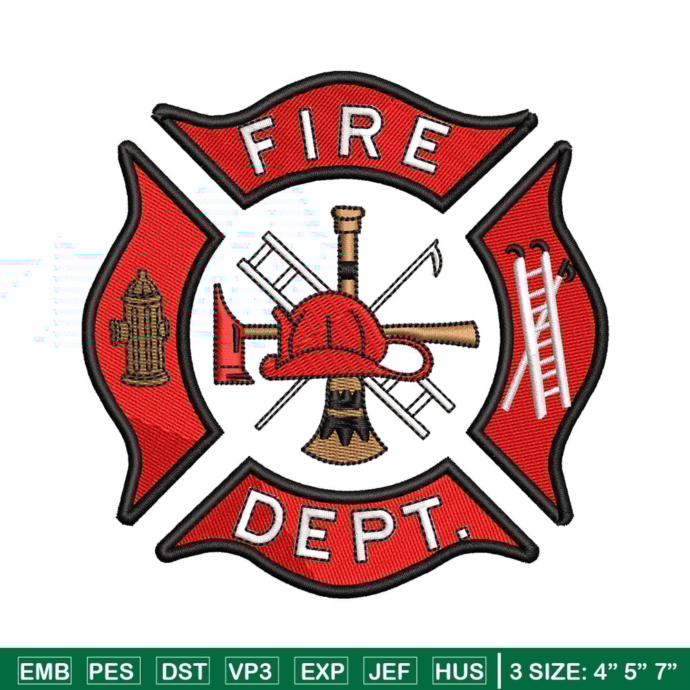 Fire dept embroidery design, Fire dept embroidery, Embroidery file, Embroidery shirt, Emb design, Digital download.jpg