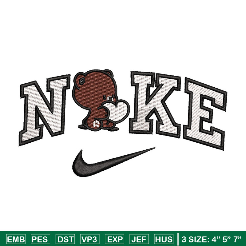 Heart bear nike embroidery design, Bear embroidery, Embroidery file, Embroidery shirt, Nike design, Digital download.jpg