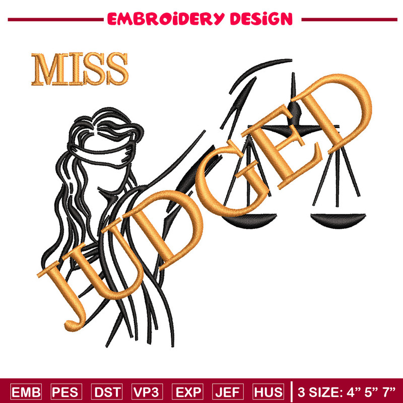 Miss judged embroidery design, Logo embroidery, Embroidery file,Embroidery shirt, Emb design, Digital download.jpg