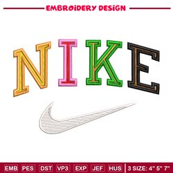 Nike color embroidery design, Nike embroidery, Nike design, Embroidery shirt, Embroidery file, Digital download