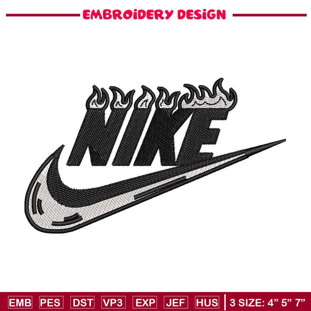Nike flame embroidery design, Flame embroidery, Nike design, Embroidery shirt, Embroidery file, Digital download.jpg