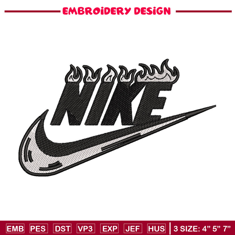 Nike flame embroidery design, Flame embroidery, Nike design, Embroidery shirt, Embroidery file, Digital download.jpg