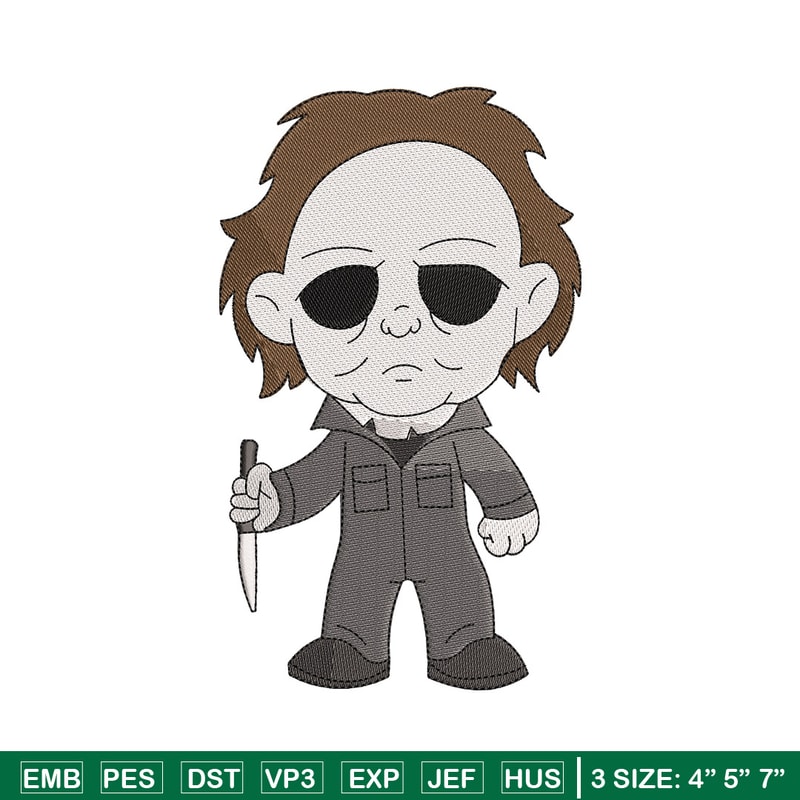 Michael Myers embroidery design, Horror embroidery, Embroidery file,Embroidery shirt, Emb design, Digital download.jpg