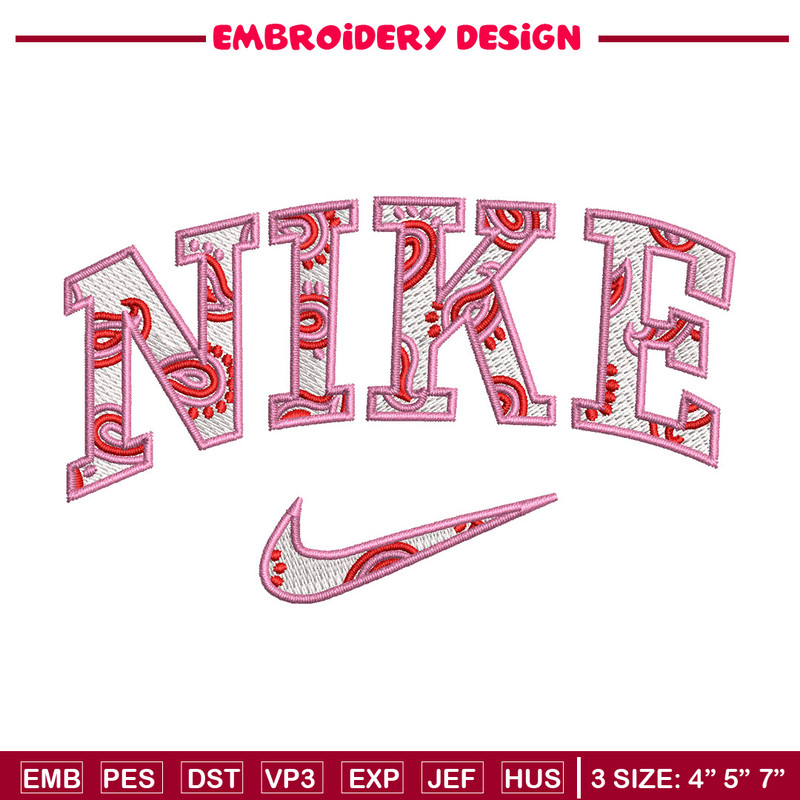 Nike pink embroidery design, Nike embroidery, Emb design, Embroidery shirt, Embroidery file, Digital download.jpg