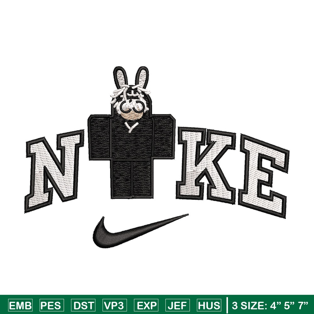 Nike bunny lego embroidery design, Bunny embroidery, Nike design, Embroidery shirt, Embroidery file, Digital download.jpg