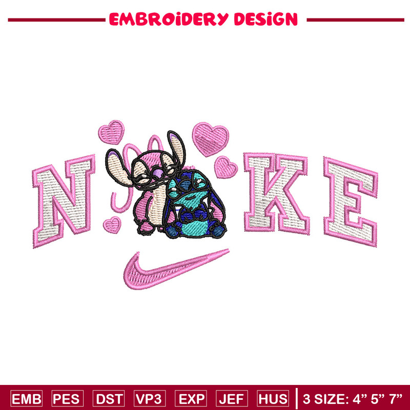 Nike stitch love embroidery design, Stitch embroidery, Nike design, Embroidery file,Embroidery shirt, Digital download.jpg