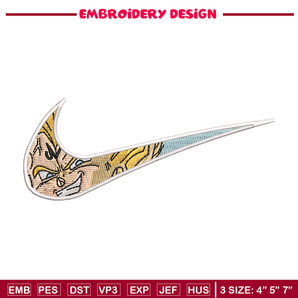 Nike vegeta embroidery design, Dragonball embroidery, Nike design, Embroidery shirt, Embroidery file, Digital download.jpg