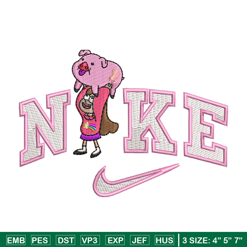 Nike girl pig embroidery design, Nike embroidery, Nike design, Embroidery shirt, Embroidery file,Digital download.jpg