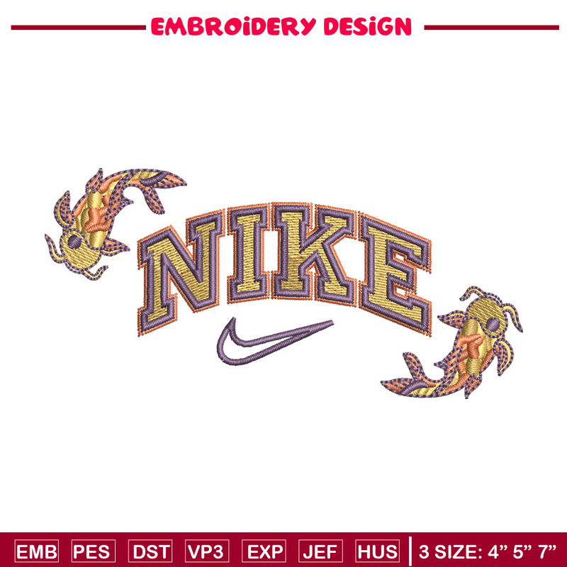 Nike x fish embroidery design, Fish embroidery, Nike design, Embroidery shirt, Embroidery file,Digital download.jpg